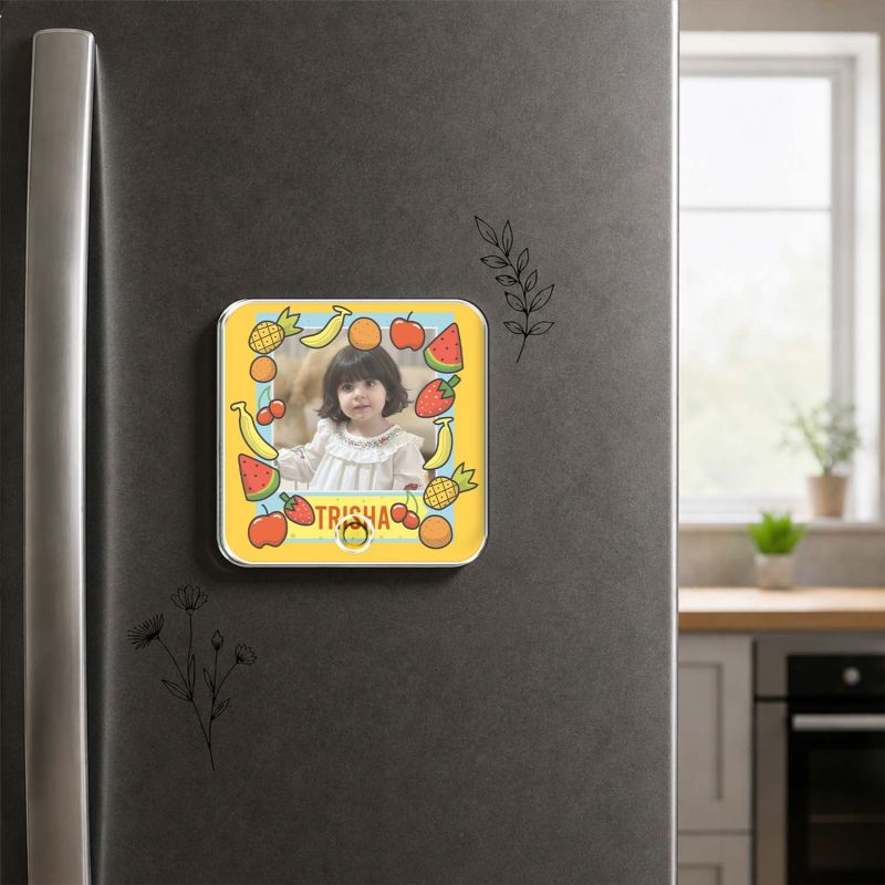 Perosnalized Fruits Theme Musical Fridge Magnet for Kids Gift for Music Lover Birthday Gift for Daughter & Son